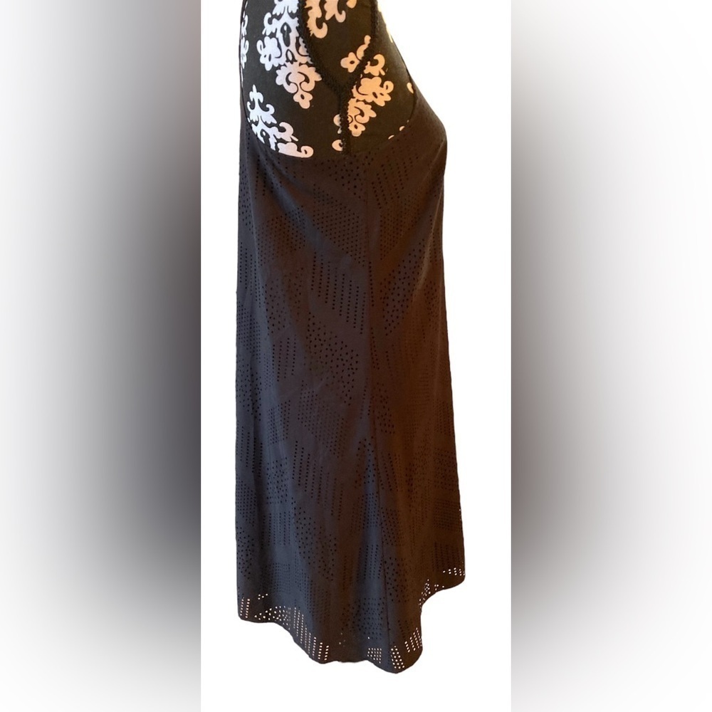 Athleta Laser Cut Perforated Racerback Dress Black Espresso Brown XS Activewear - Picture 3 of 7